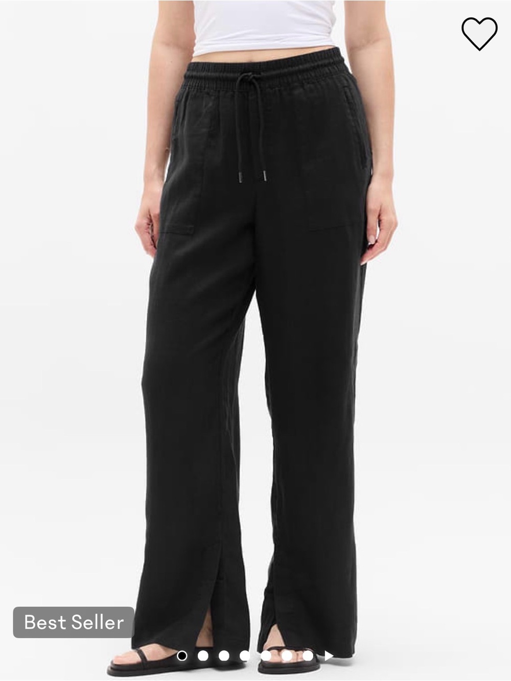 Athleta Black Wide-Leg Jogger Sweatpants